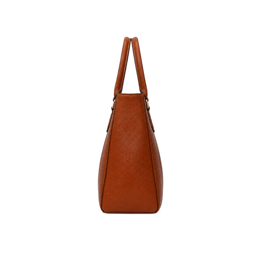 Bagzan Luxury Brown Leather Tote Handbag for Women