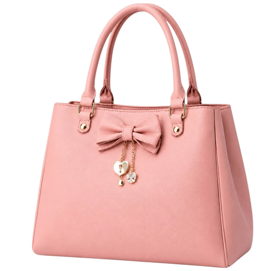 Bagzan Women’s Elegant Blush Pink Leather Handbag