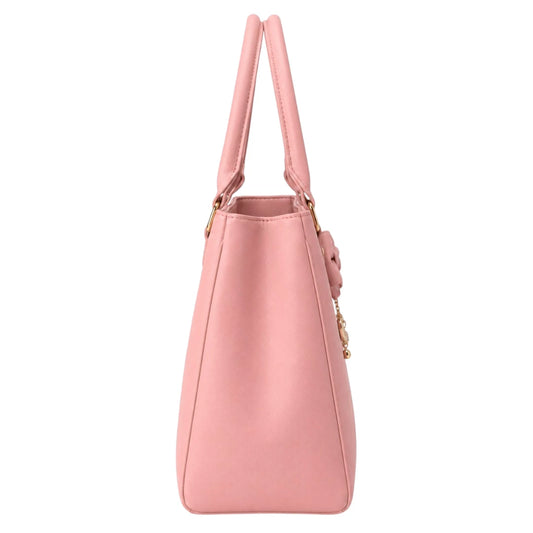 Bagzan Women’s Elegant Blush Pink Leather Handbag
